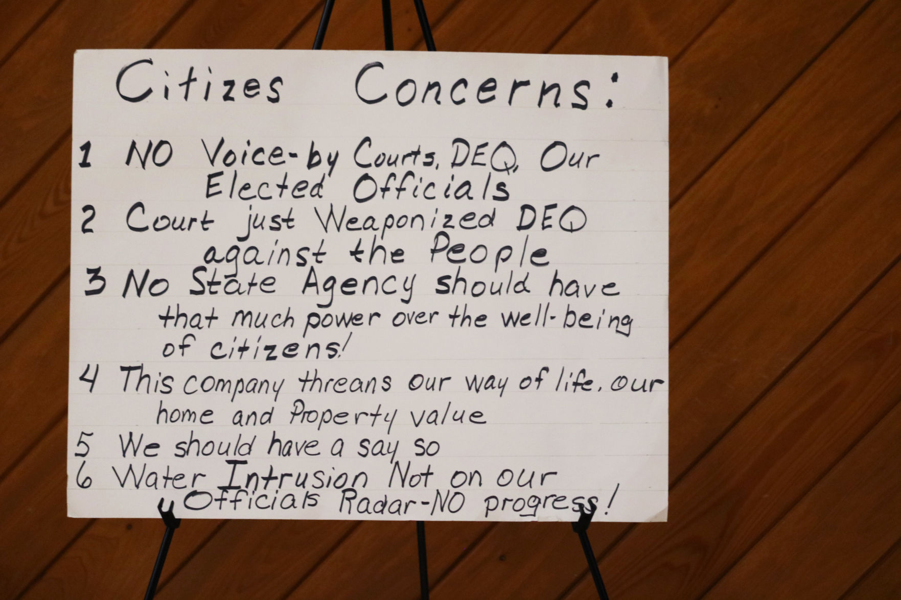 Community concerns at LEAN meeting